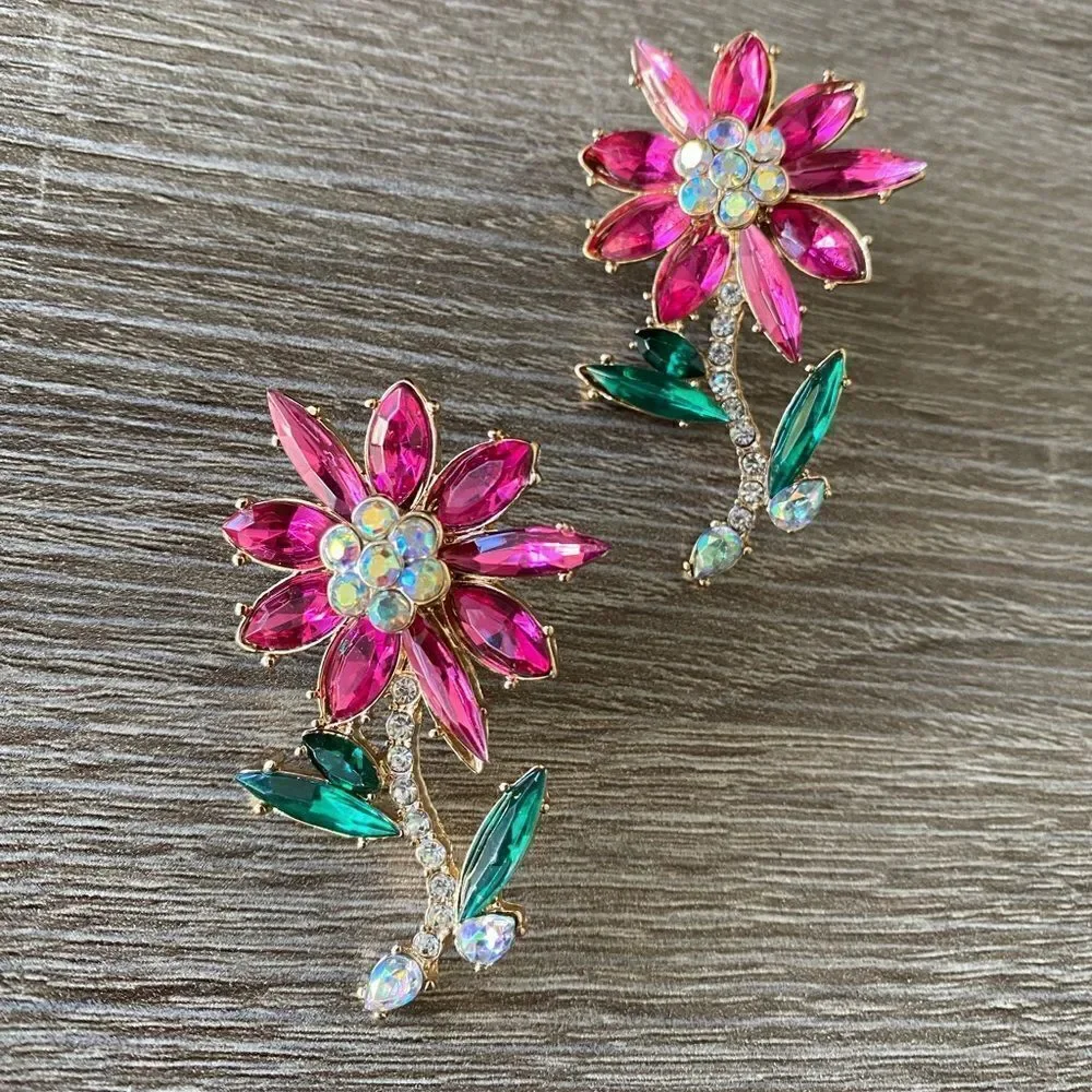 Bohemian pink earrings M120